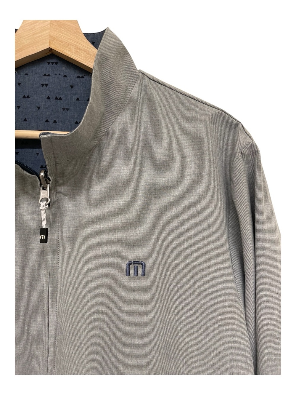 Travis Mathew Grey Lightweight Men Jacket Full Zip Activewear Size Medium/Large